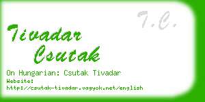 tivadar csutak business card